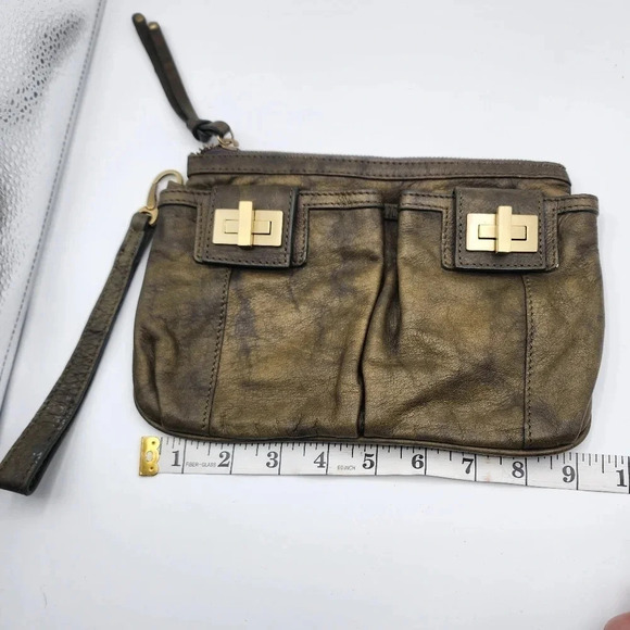 Women's Sabina New York Genuine Leather Wristlet Party Contemporary - Picture 2 of 7